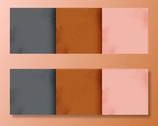 抽象圆形半色调背景三组