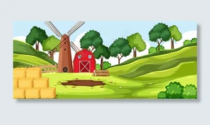 空背景自然农庄风光