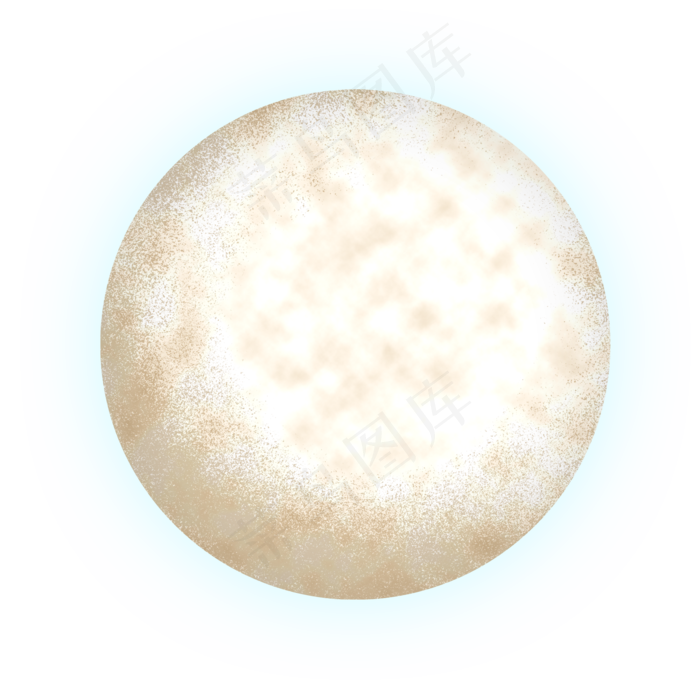 手绘卡通白色月亮矢量元素(2000X2000(DPI:300))psd模版下载
