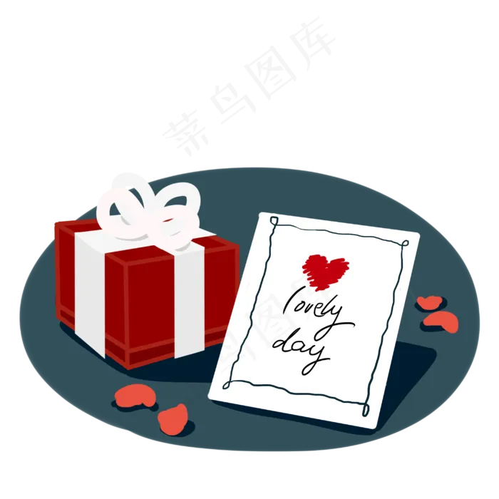 卡通手绘情人节礼盒(3000X3000(DPI:762))psd模版下载