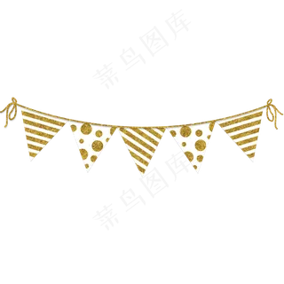 元旦节金色吊饰旗子
