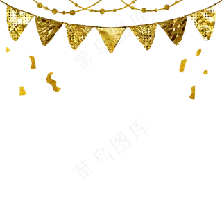 元旦节金色吊饰