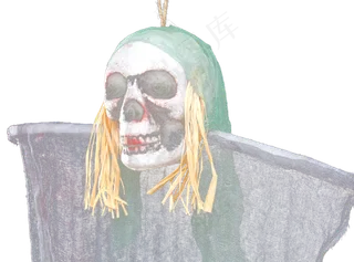 吊着的可怕的鬼怪骷髅头