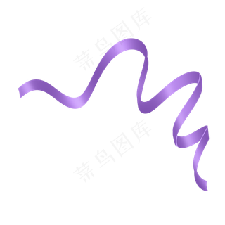 紫色浪漫丝带飘带彩带