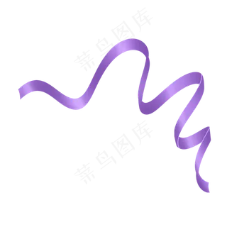 紫色浪漫丝带飘带彩带