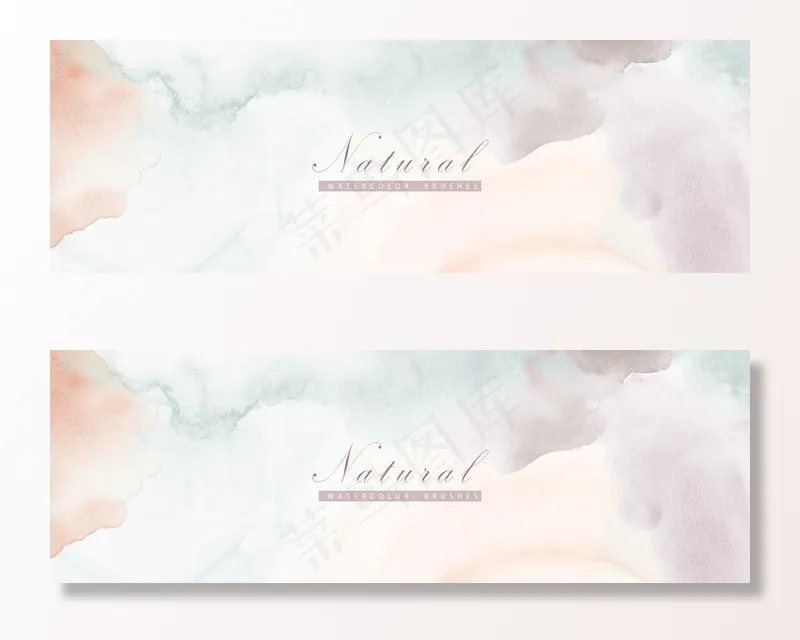 抽象的水平背景设计有大地色调的水彩颜料。eps,ai矢量模版下载