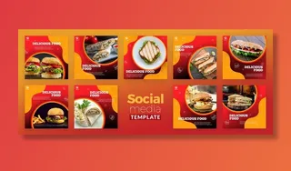 美食社交媒体帖子