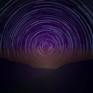 星光闪烁的夜空。矢量银河系。天文学时代，自然美，自然插画