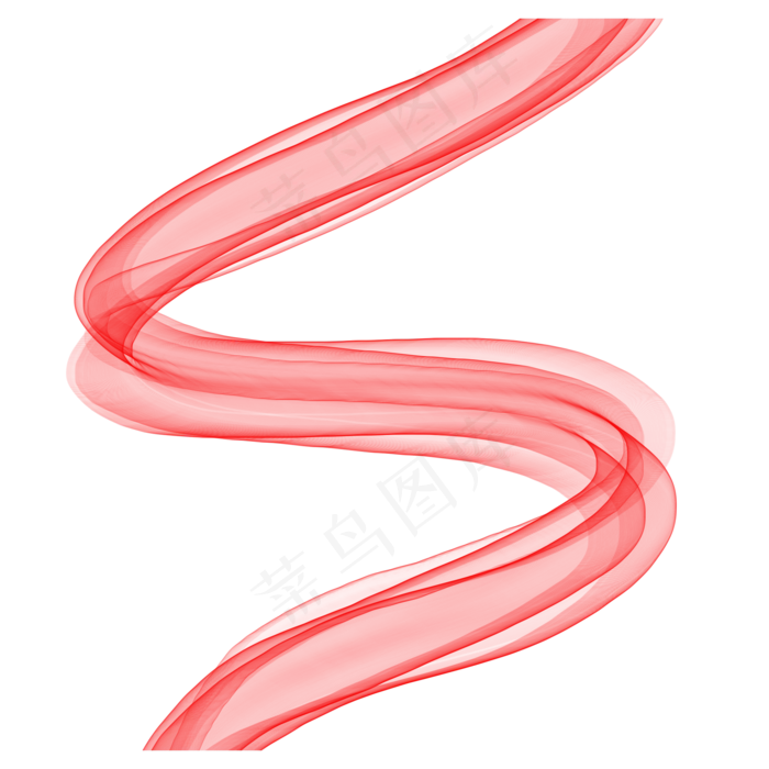 透明红色丝带(2000X2000(DPI:300))psd模版下载