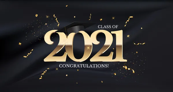2021年毕业班,带毕业帽和五彩纸屑 2021年毕业班,带毕业帽和五彩纸屑