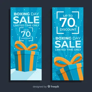 节礼日促销的蓝色横幅banner