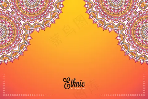 金色矢量豪华装饰曼荼罗设计背景