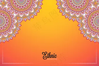 金色矢量豪华装饰曼荼罗设计背景