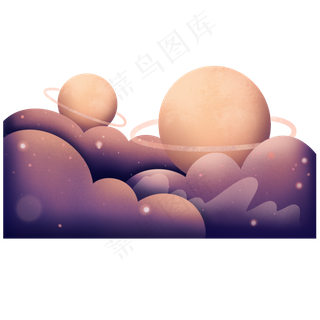 浪漫星球剪纸风装饰