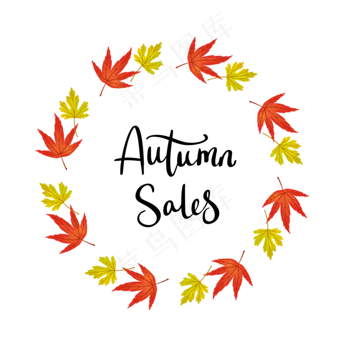 立秋植物环形促销边框(2000X2000(DPI:300))psd模版下载