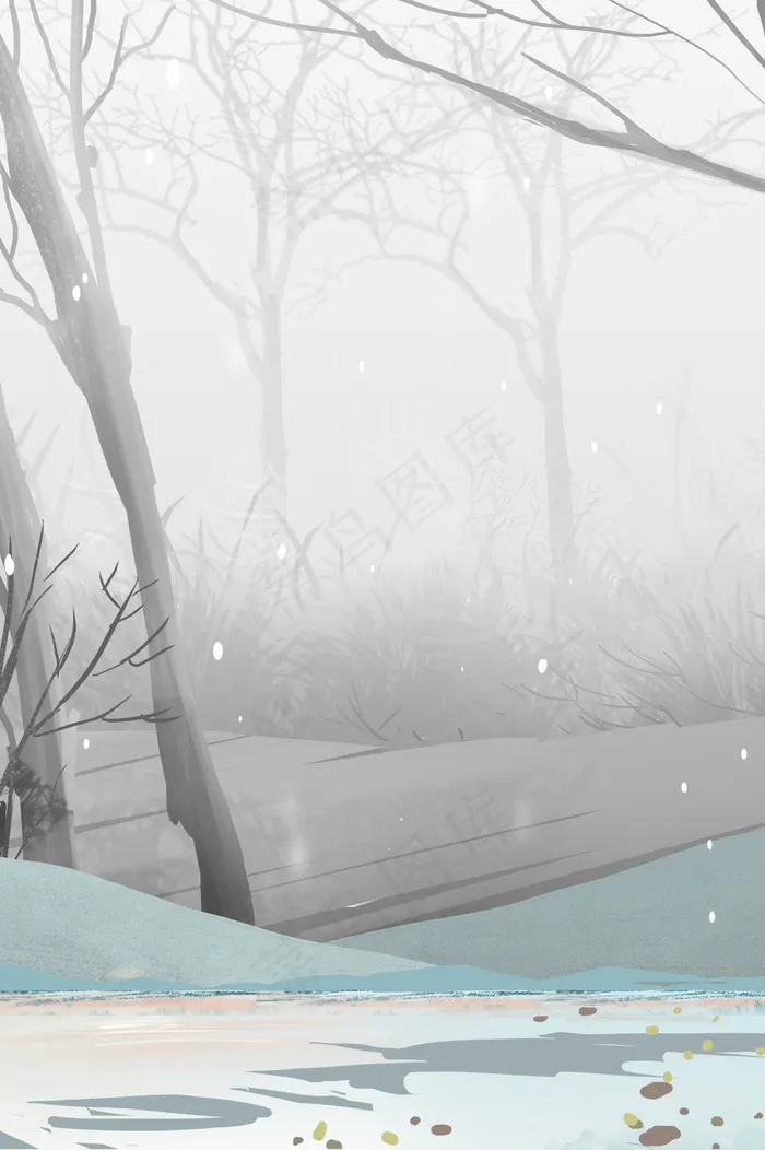 十二月你好psd分层banner(3535*5315px 	      )psd模版下载
