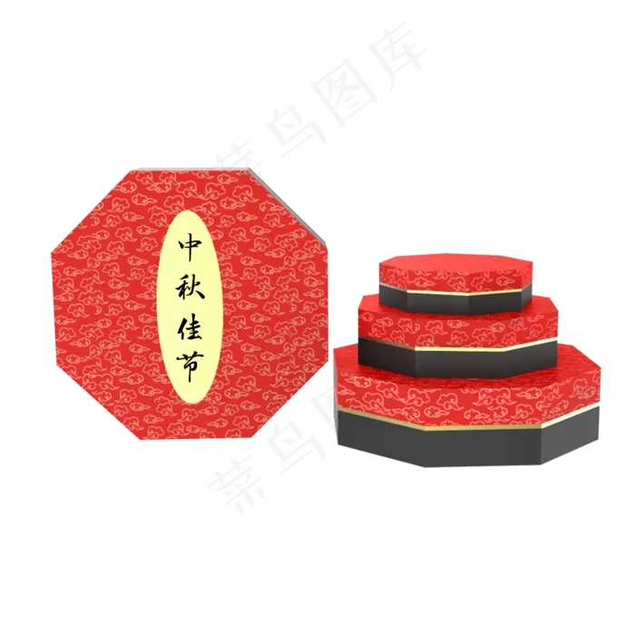 中秋礼盒(2000X2000(DPI:300))psd模版下载