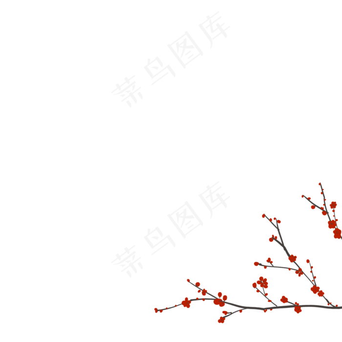 梅花水墨插画中国风