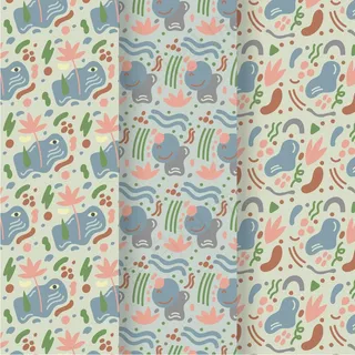 抽象手绘图案集