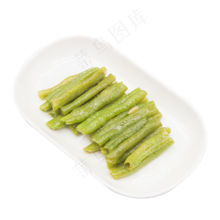 绿色煮熟豆角
