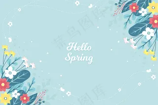 花卉迎春概念
