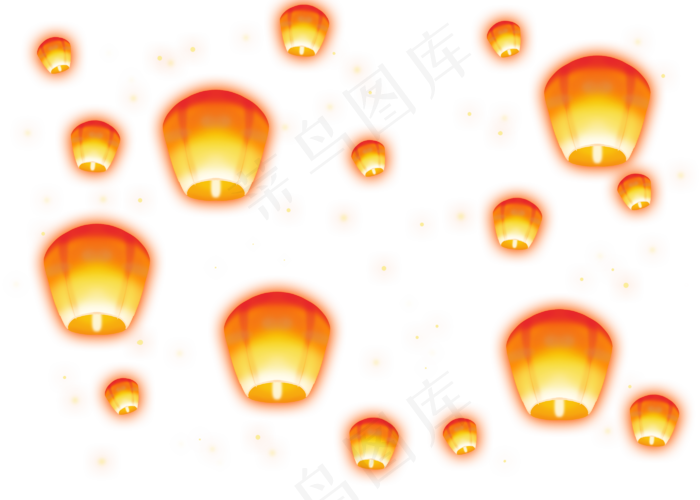 春节元宵节孔明灯(2800X2000(DPI:300))psd模版下载