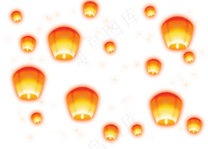 春节元宵节孔明灯(2800X2000(DPI:300))psd模版下载