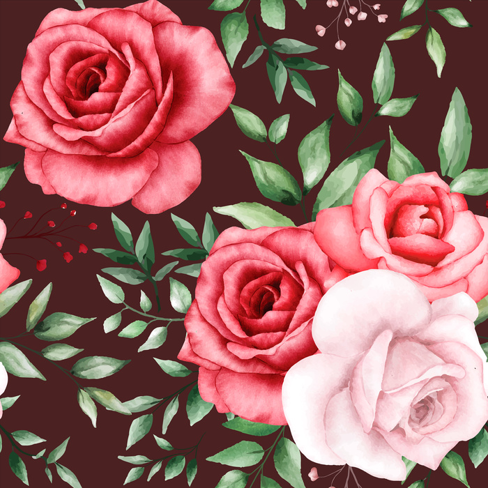 与栗色花浪漫无缝模式