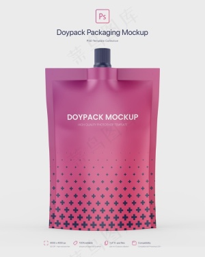 Doypack包装顶部喷口模型样机