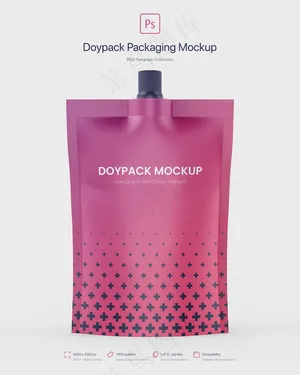 Doypack包装顶部喷口模型样机