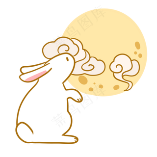 中秋节玉兔赏月