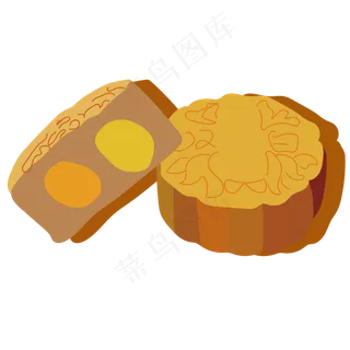 中秋节月饼食物图形元素