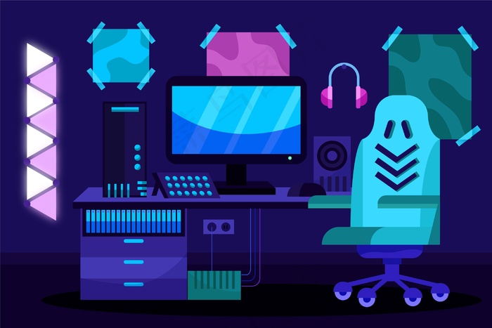 卡通游戏室插图