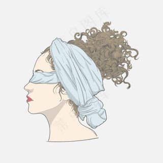 正义观手绘插图