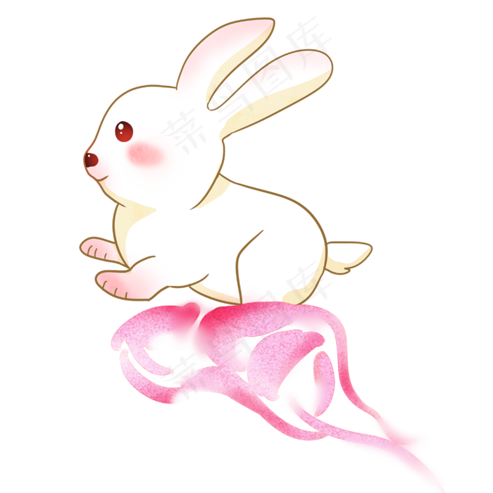 中秋节奔月玉兔(3000X3000(DPI:299))psd模版下载
