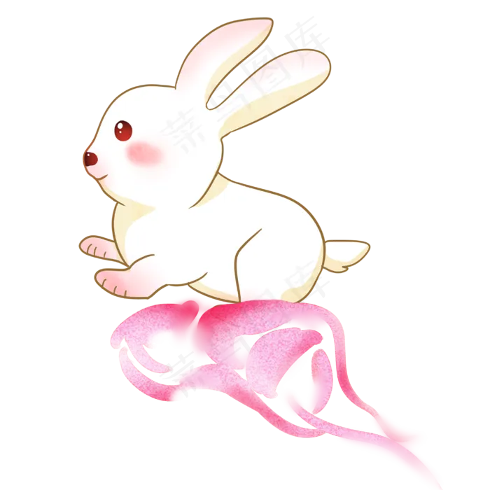 中秋节奔月玉兔(3000X3000(DPI:299))psd模版下载