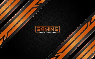 抽象的未来黑色和橙色游戏背景