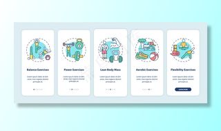 使用概念练习车载手机app移动应用程序app页面屏幕。健身训练。