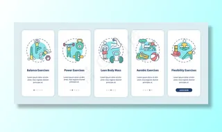 使用概念练习车载手机app移动应用程序app页面屏幕。健身训练。