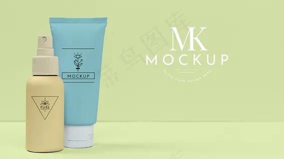 美容产品模型样机正面图