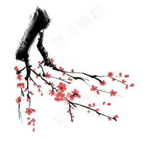 花梅花水墨风国外色
