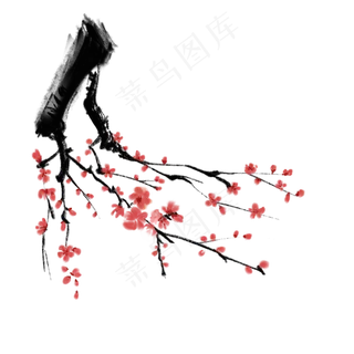 花梅花水墨风国外色
