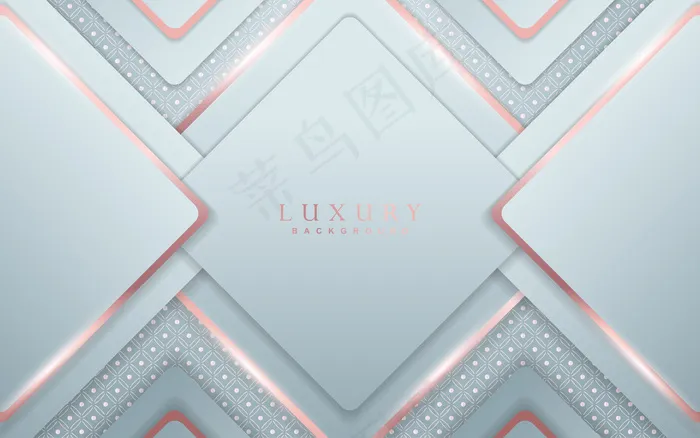 奢华的白色背景，玫瑰金装饰eps,ai矢量模版下载