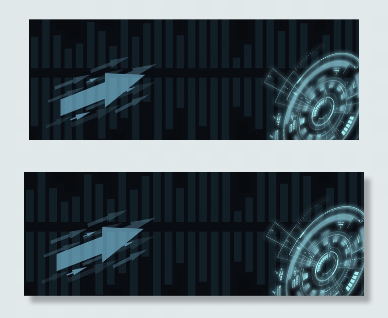 黑色线条动感科技平面广告