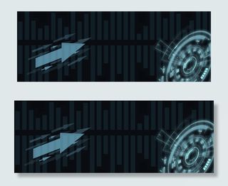 黑色线条动感科技平面广告