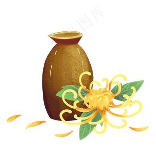 重阳节菊花酒壶