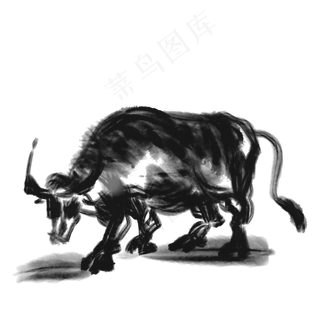 水墨牛牛年老牛