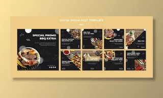 Bbq社交媒体帖子模板