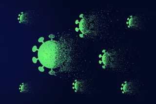 破坏冠状病毒背景