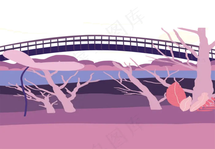 天桥美景(2000X1382(DPI:300))psd模版下载